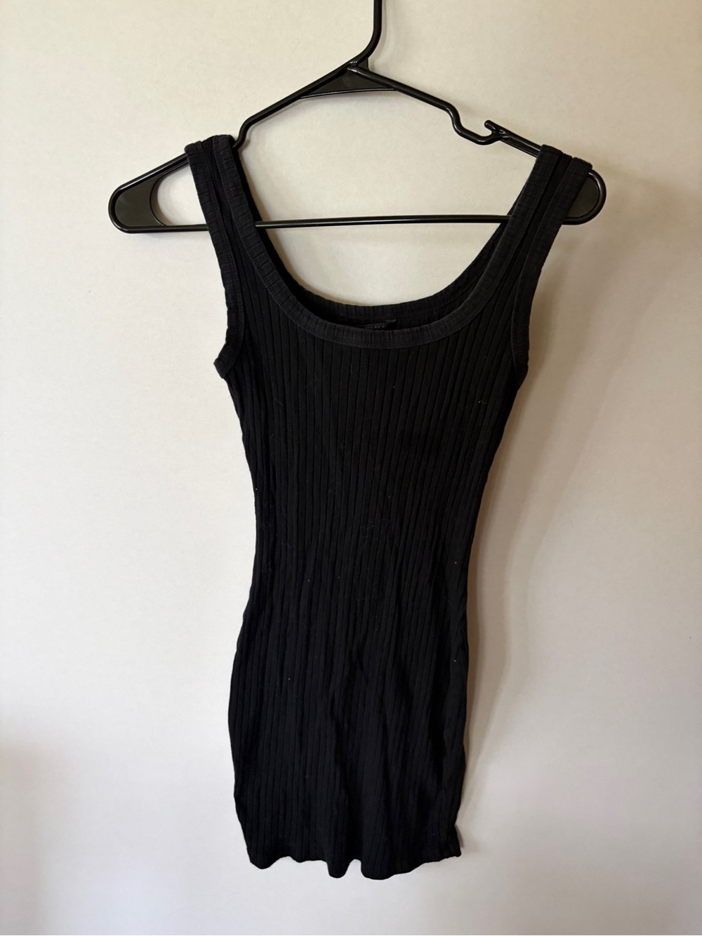 Sleeveless Black Ribbed Mini Dress - Sleek Everyday Style